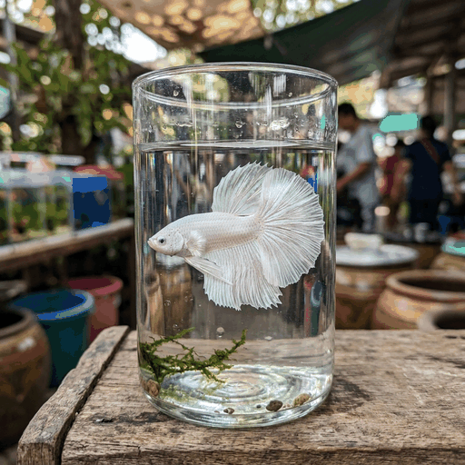 Halfmoon Betta (Solid Color Lot of 5) thumbnail from AquaDream on WildCurio